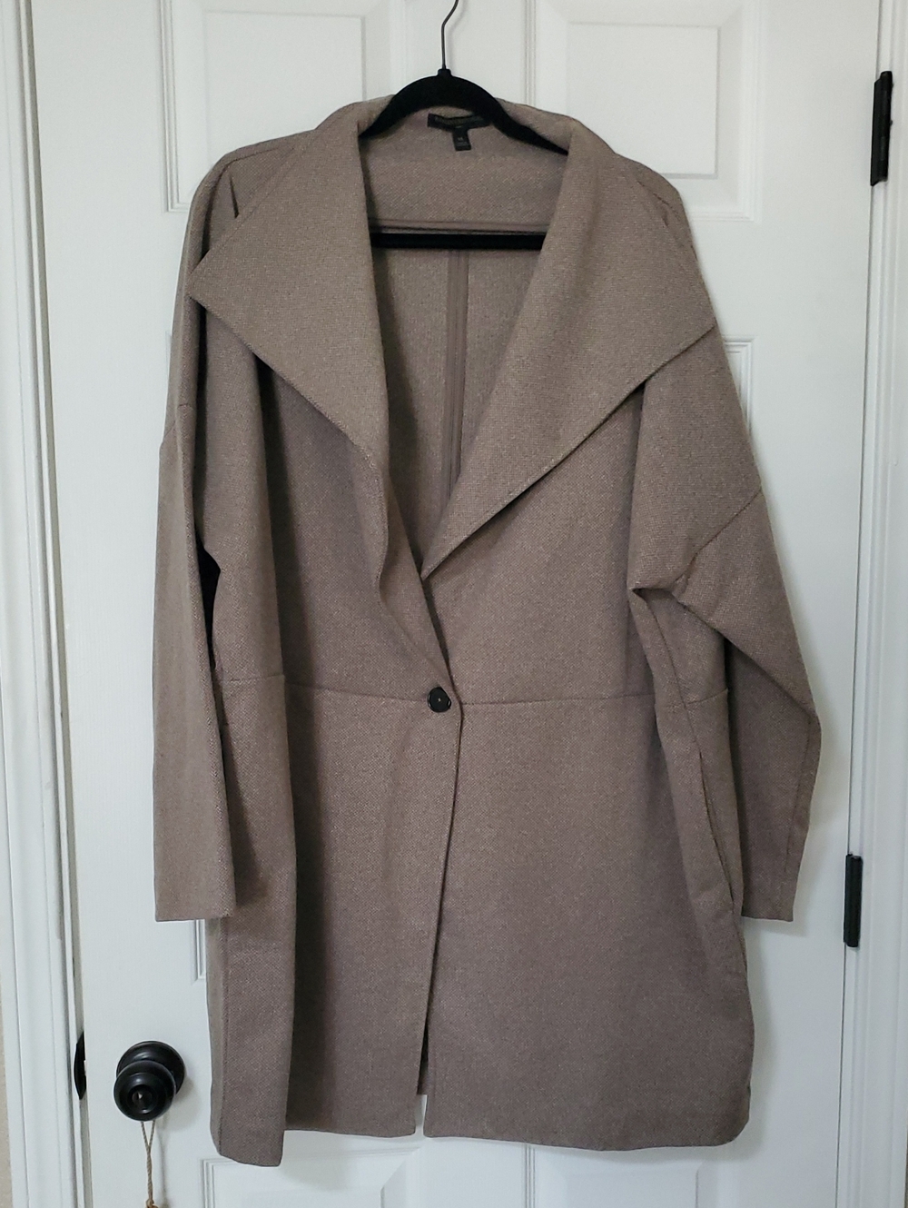 Banana Republic Taupe Oversized Trench Coat with Wide Collar